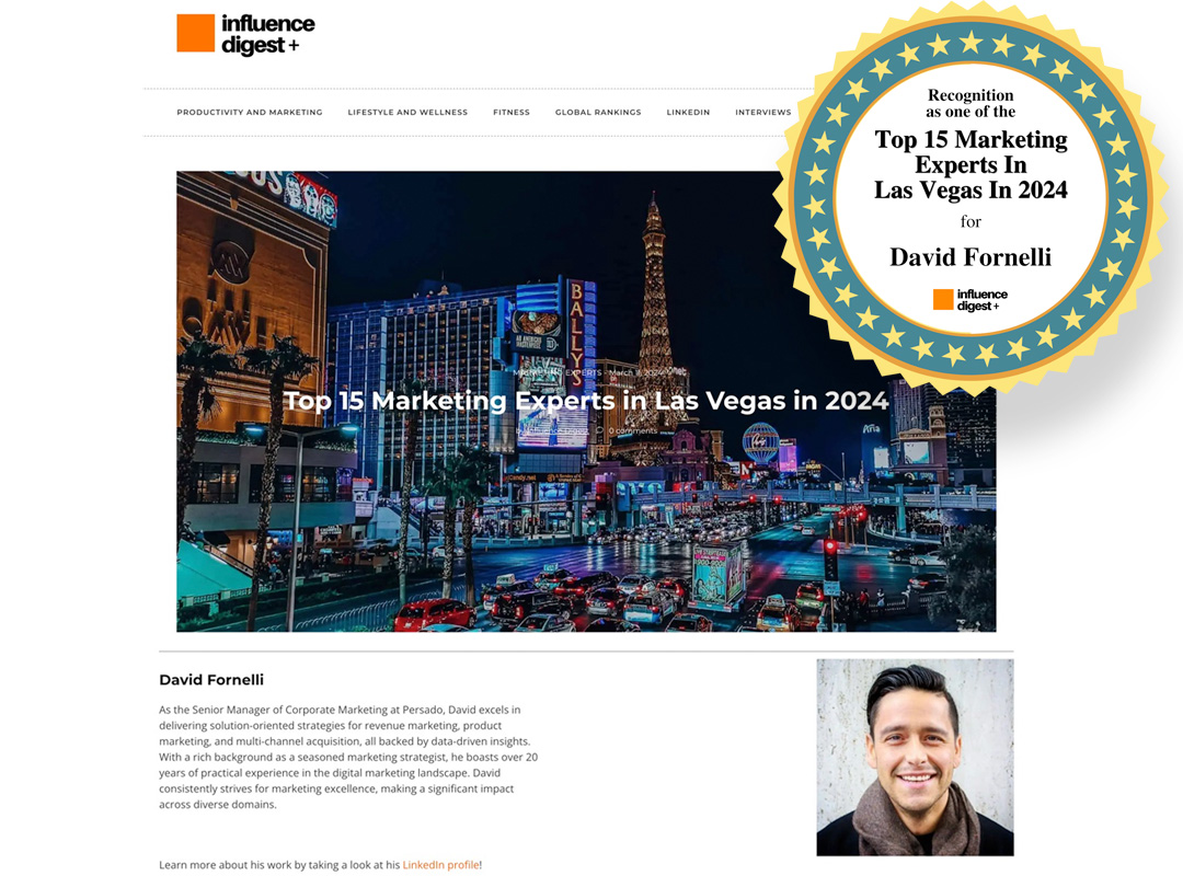Influence Digest Top 15 Marketing Experts in Las Vegas banner